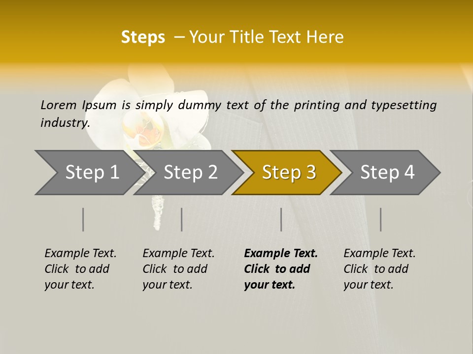 Waistcoat Suit Horizontal PowerPoint Template