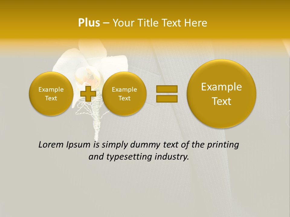 Waistcoat Suit Horizontal PowerPoint Template