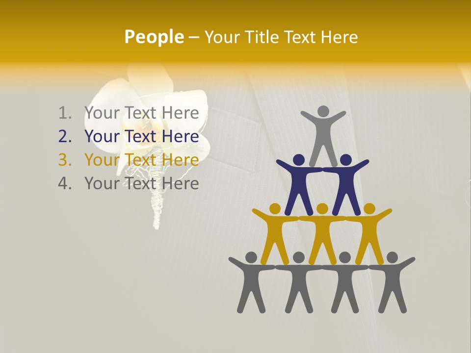 Waistcoat Suit Horizontal PowerPoint Template