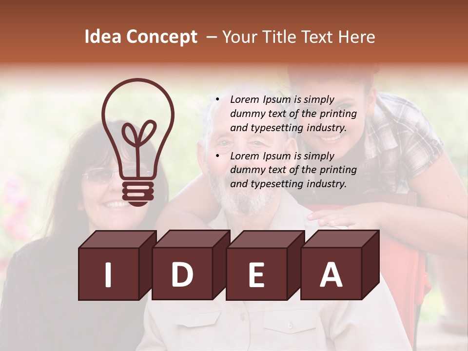 Mother Old Happy PowerPoint Template