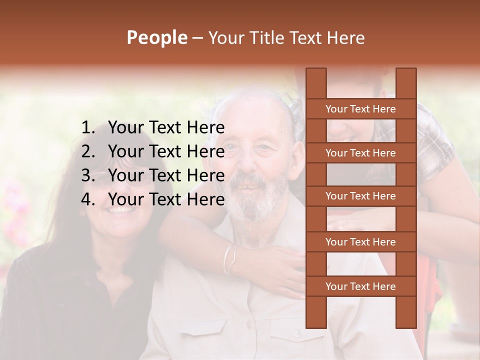 Mother Old Happy PowerPoint Template