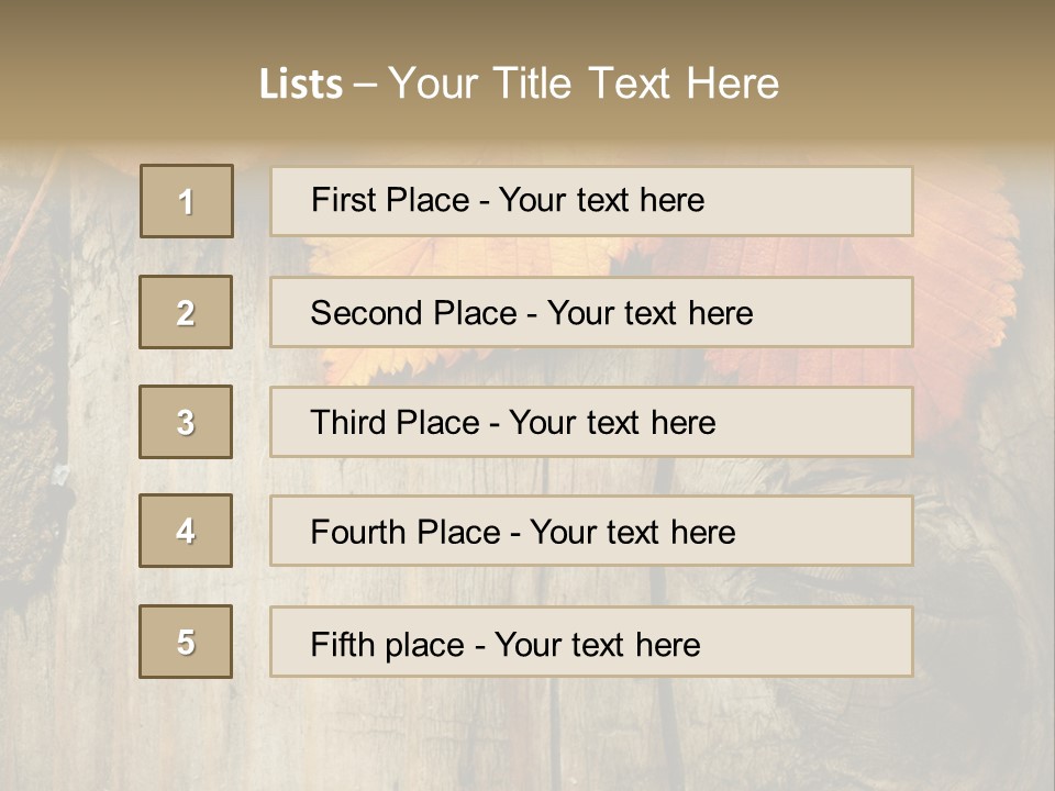 Empty Backdrop Wood PowerPoint Template