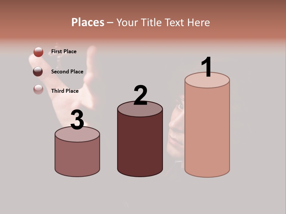 Raised Image Caucasian PowerPoint Template