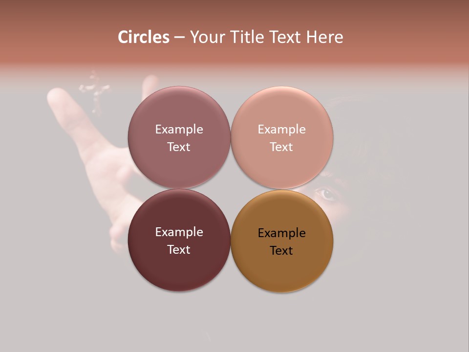 Raised Image Caucasian PowerPoint Template