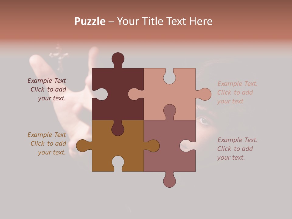 Raised Image Caucasian PowerPoint Template