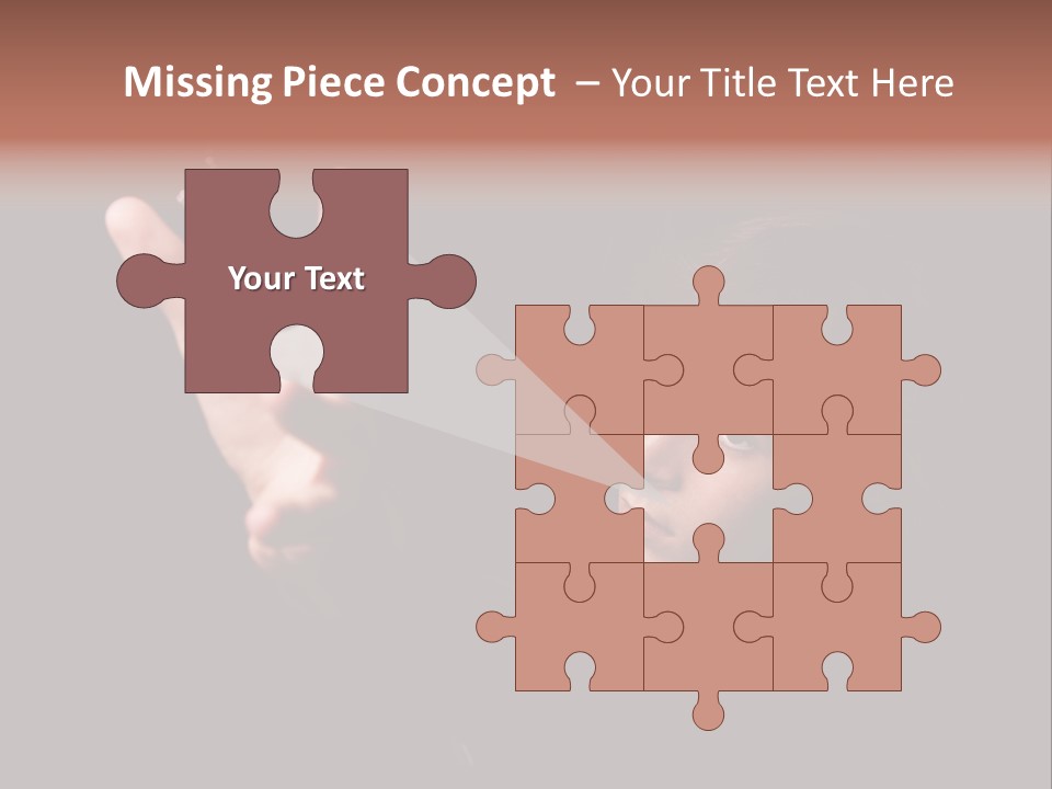 Raised Image Caucasian PowerPoint Template