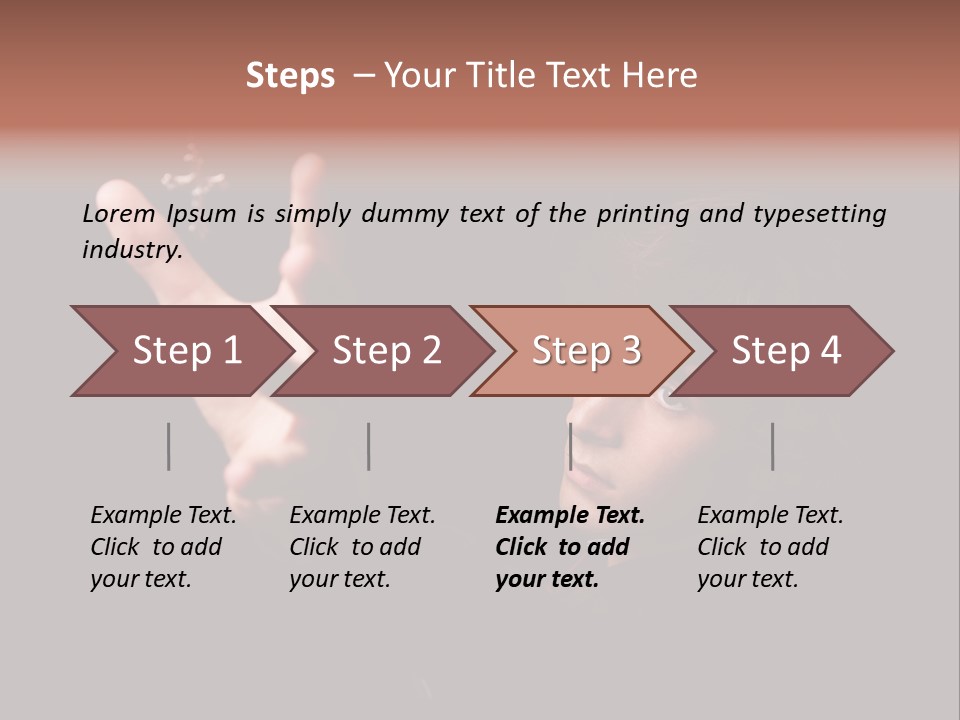 Raised Image Caucasian PowerPoint Template