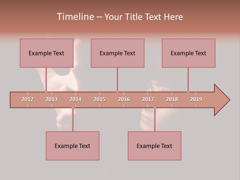 Raised Image Caucasian PowerPoint Template