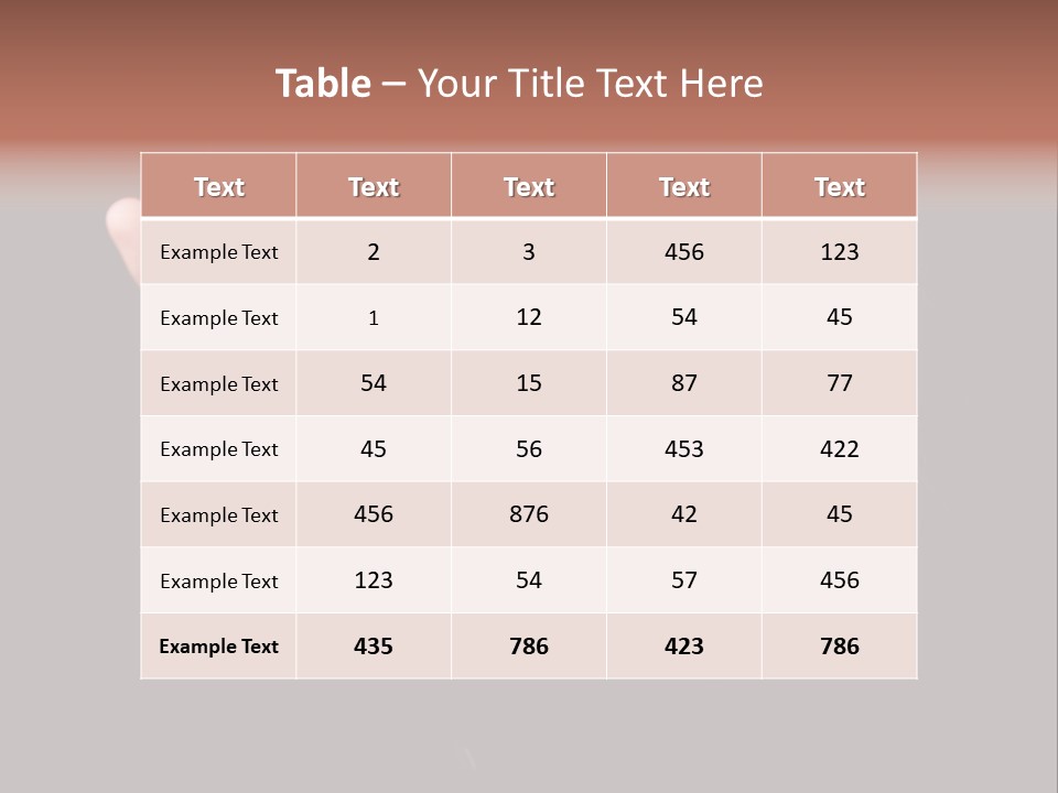 Raised Image Caucasian PowerPoint Template