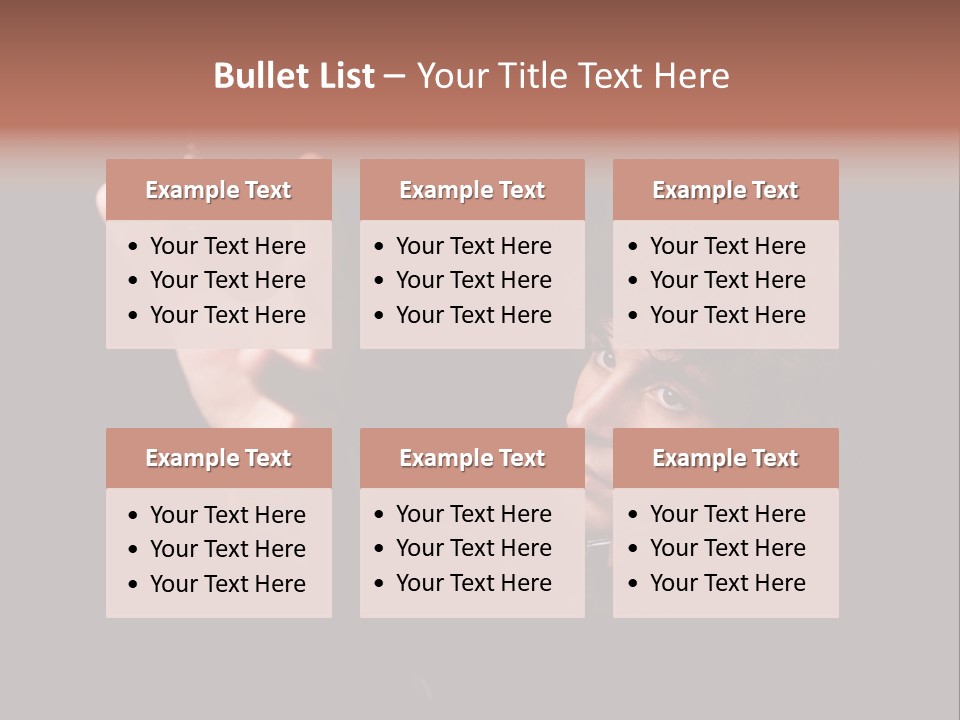 Raised Image Caucasian PowerPoint Template