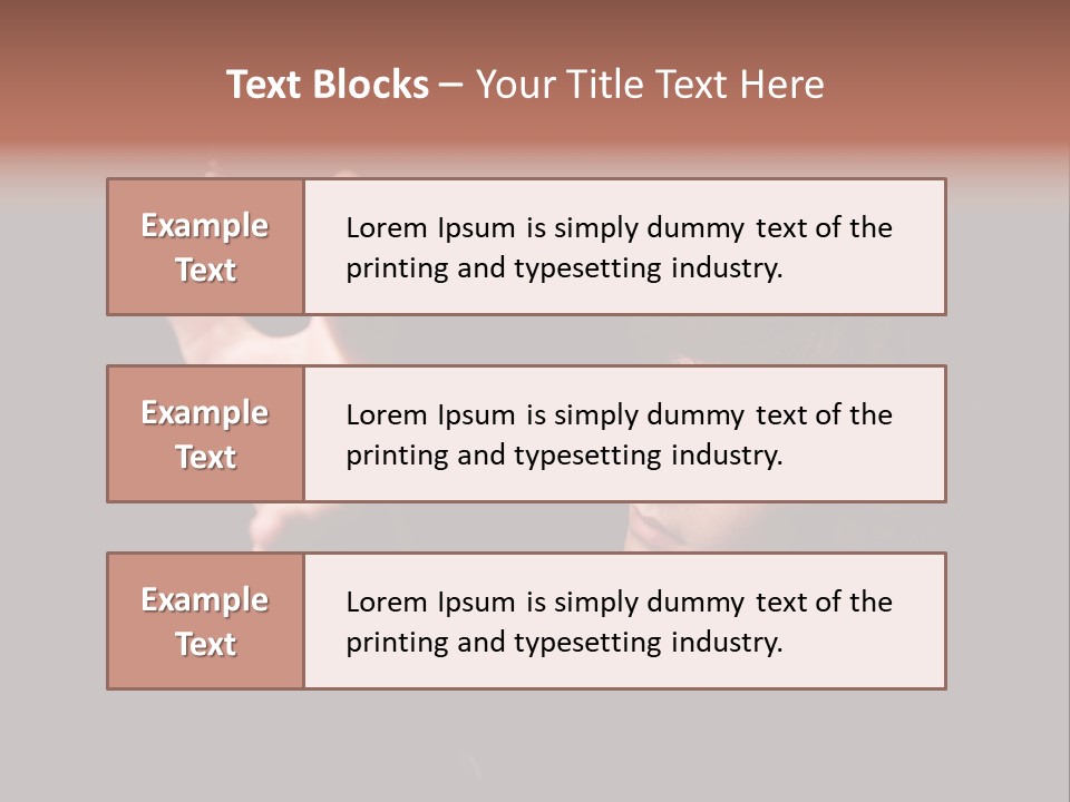 Raised Image Caucasian PowerPoint Template