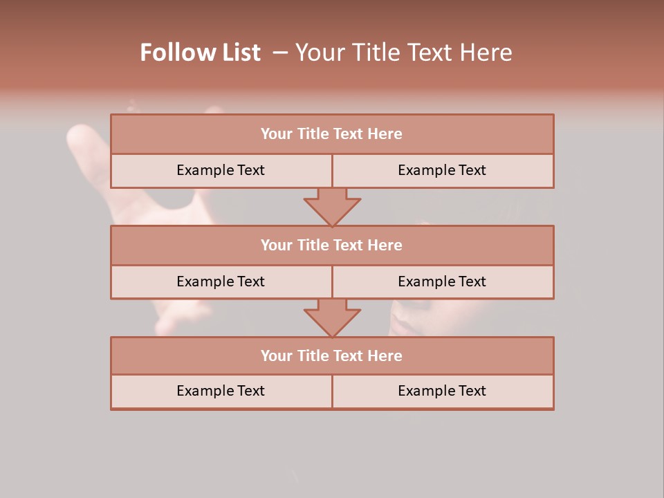 Raised Image Caucasian PowerPoint Template