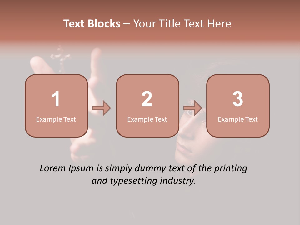 Raised Image Caucasian PowerPoint Template