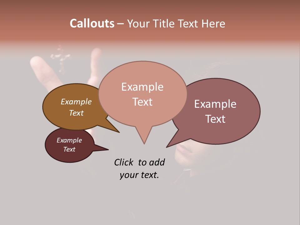 Raised Image Caucasian PowerPoint Template