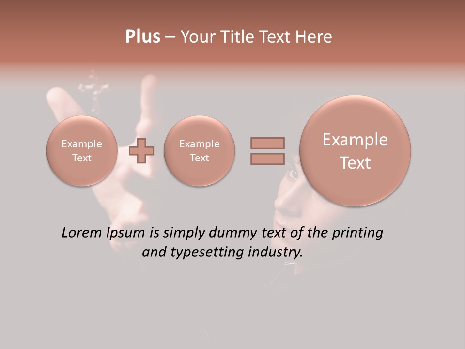 Raised Image Caucasian PowerPoint Template