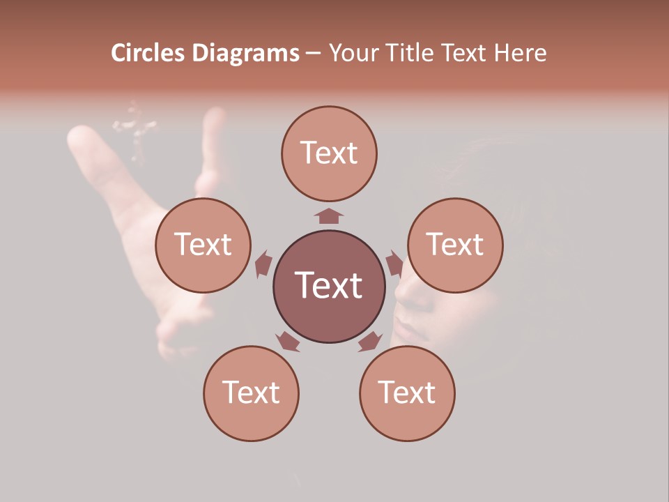 Raised Image Caucasian PowerPoint Template