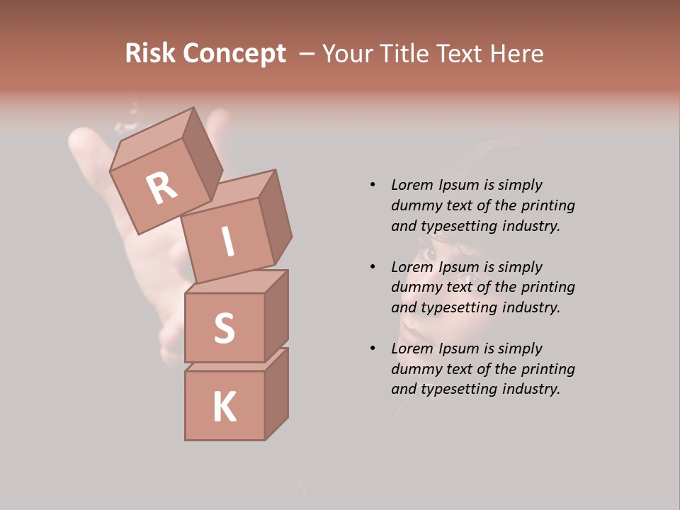 Raised Image Caucasian PowerPoint Template