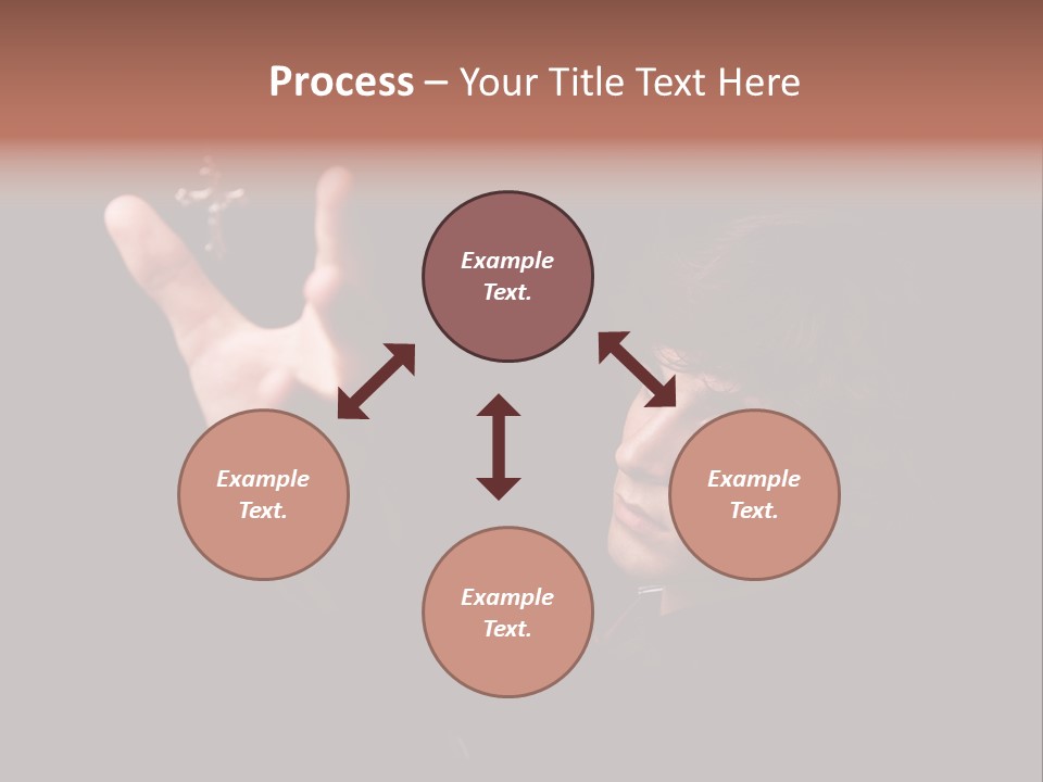 Raised Image Caucasian PowerPoint Template