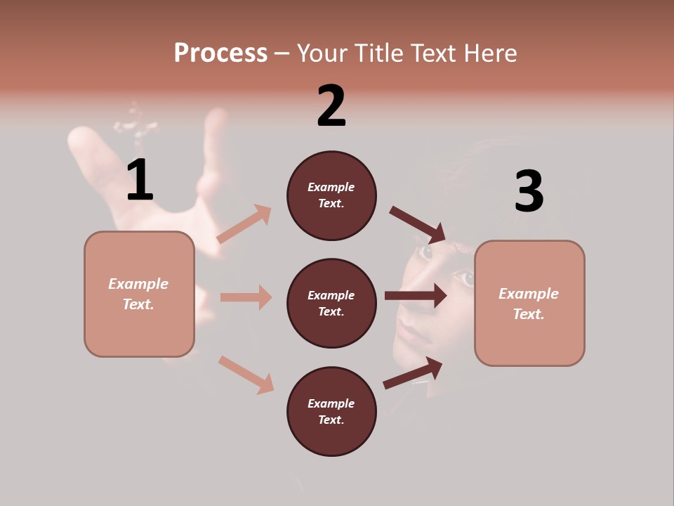 Raised Image Caucasian PowerPoint Template