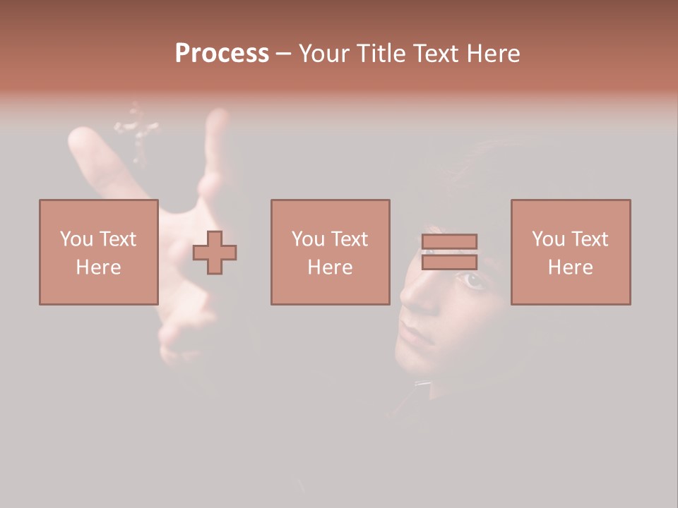 Raised Image Caucasian PowerPoint Template