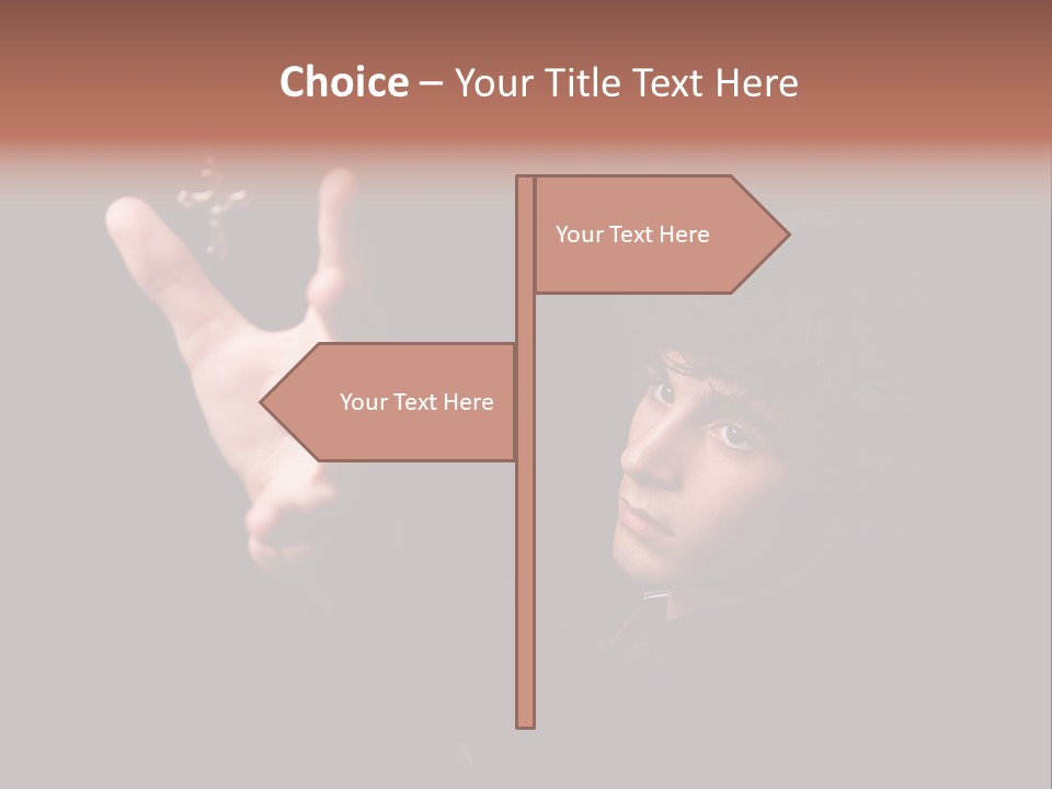 Raised Image Caucasian PowerPoint Template