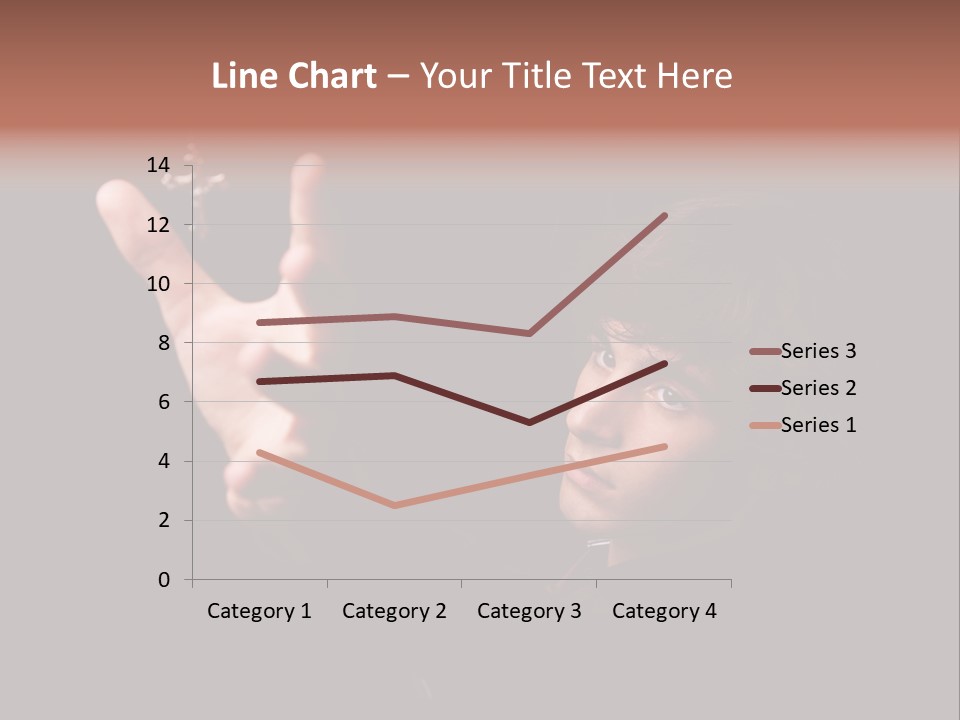 Raised Image Caucasian PowerPoint Template