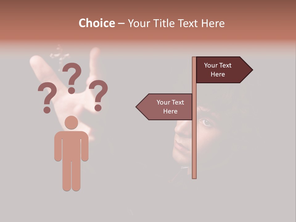 Raised Image Caucasian PowerPoint Template