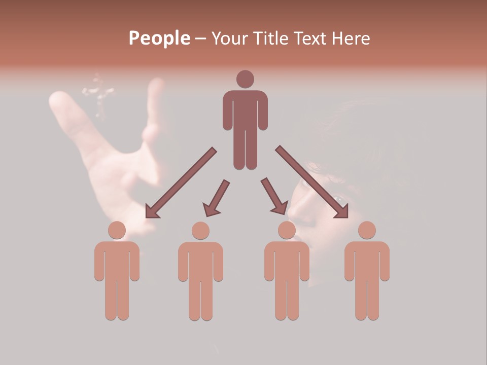 Raised Image Caucasian PowerPoint Template