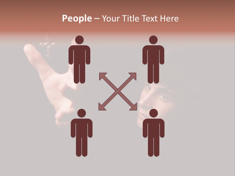 Raised Image Caucasian PowerPoint Template