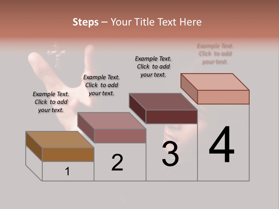 Raised Image Caucasian PowerPoint Template