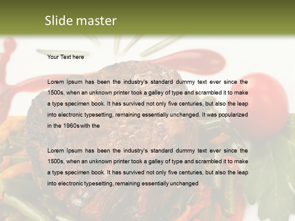 Steak Beans Meat PowerPoint Template