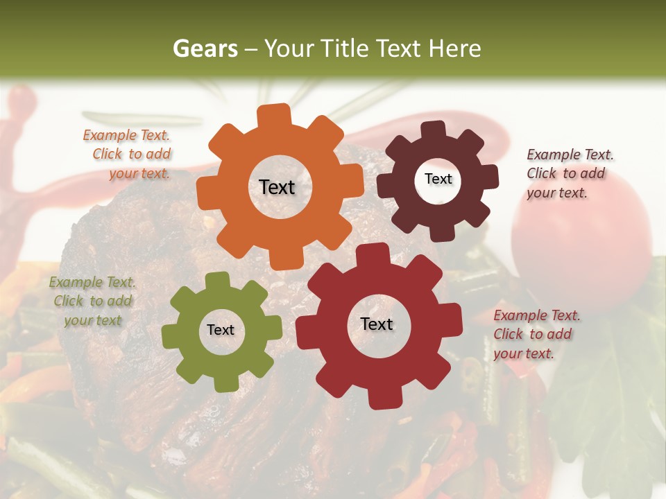 Steak Beans Meat PowerPoint Template