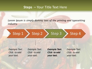 Steak Beans Meat PowerPoint Template