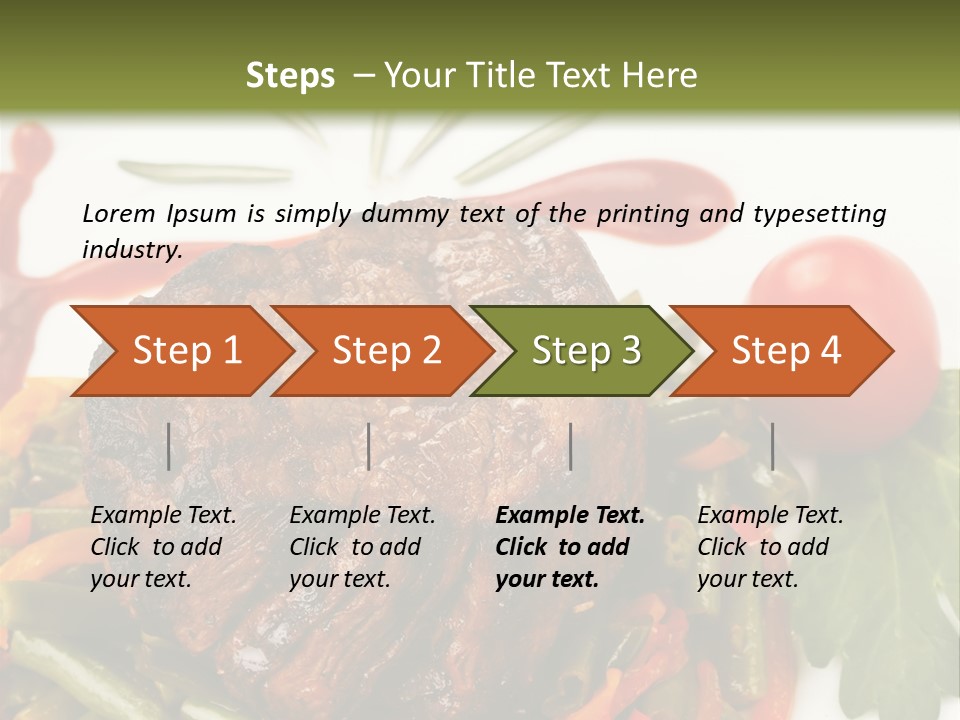 Steak Beans Meat PowerPoint Template
