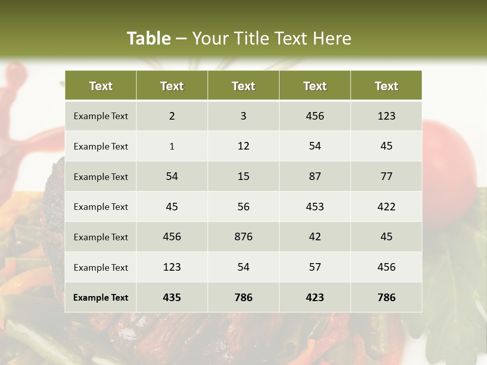 Steak Beans Meat PowerPoint Template