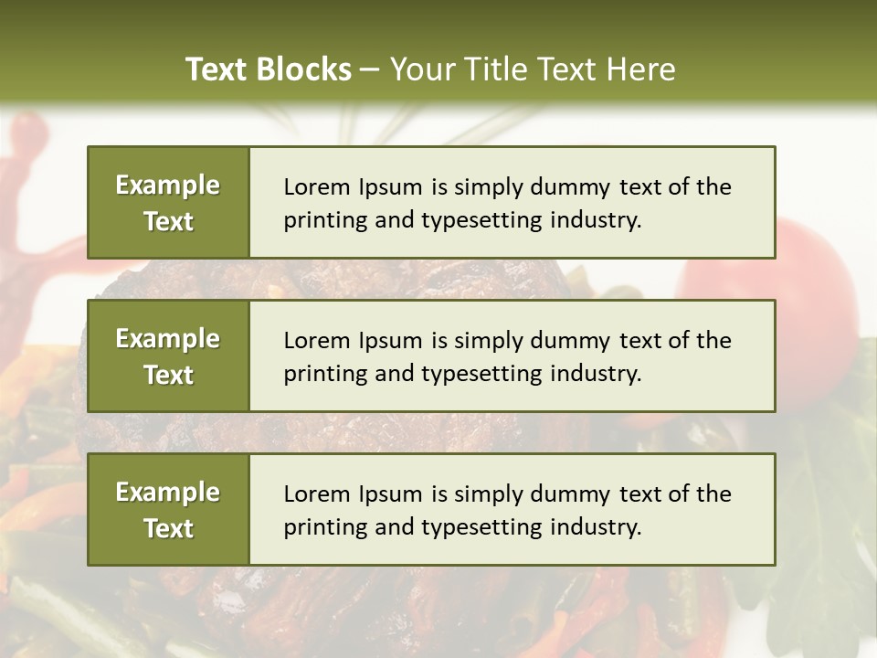 Steak Beans Meat PowerPoint Template