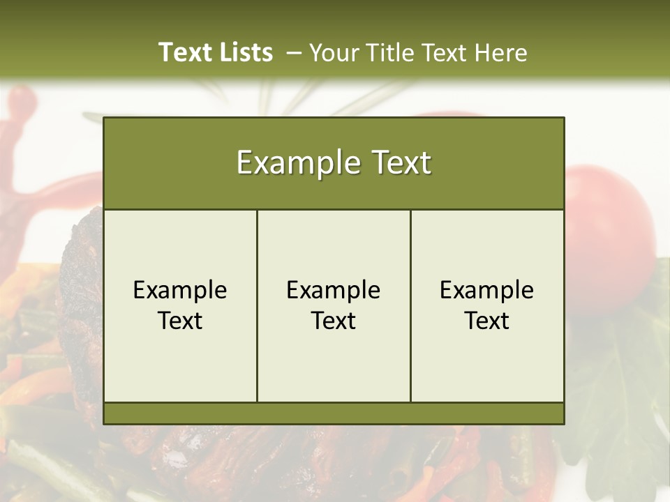 Steak Beans Meat PowerPoint Template