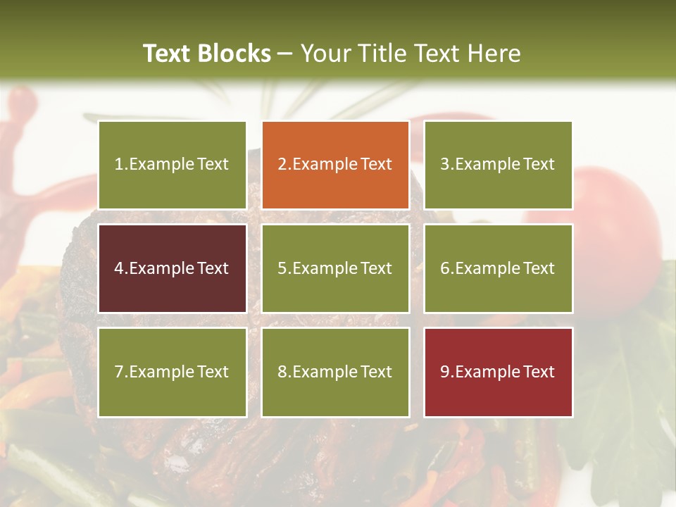 Steak Beans Meat PowerPoint Template