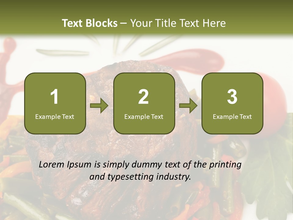 Steak Beans Meat PowerPoint Template