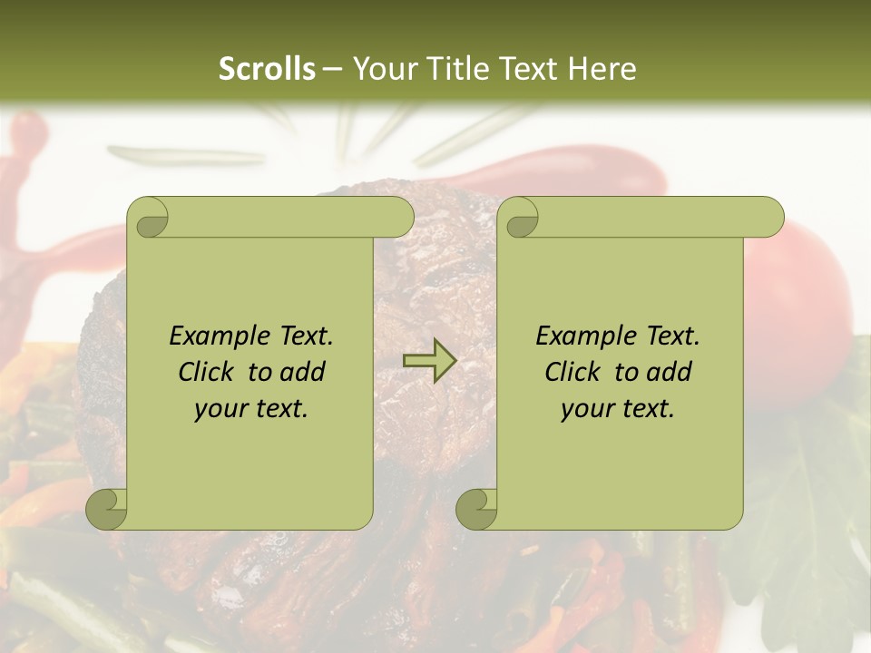 Steak Beans Meat PowerPoint Template