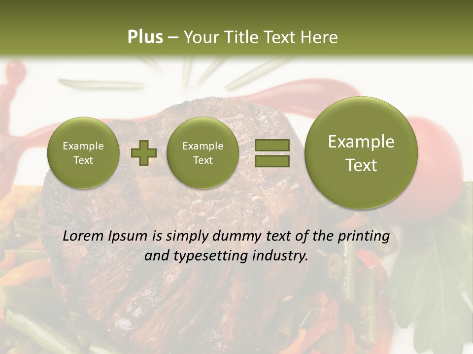 Steak Beans Meat PowerPoint Template