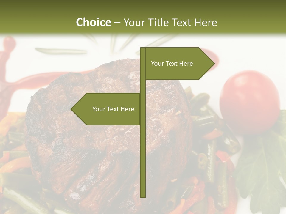 Steak Beans Meat PowerPoint Template