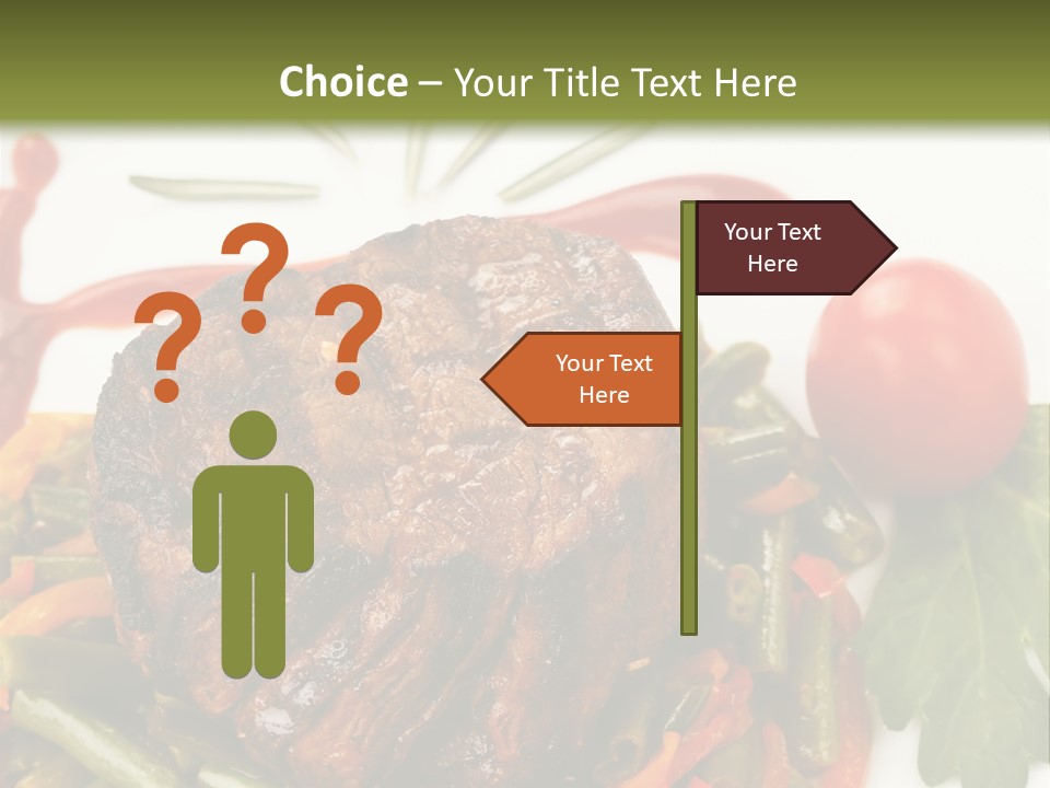 Steak Beans Meat PowerPoint Template