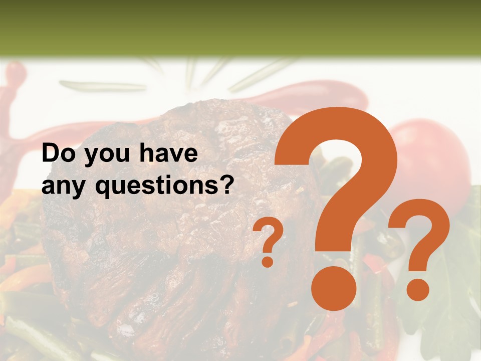 Steak Beans Meat PowerPoint Template