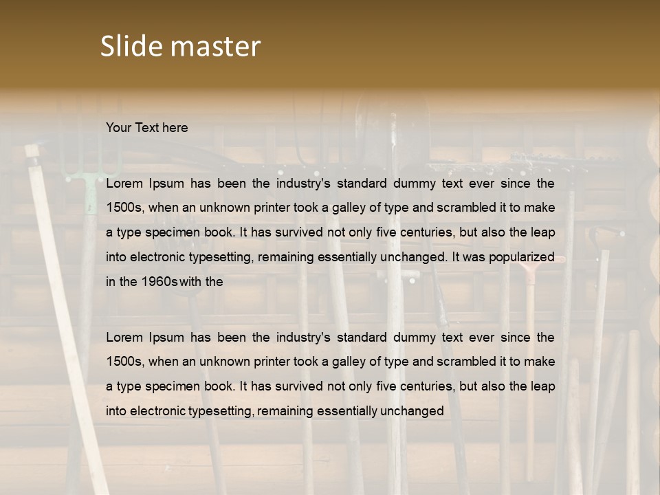 Rake Metal Design PowerPoint Template