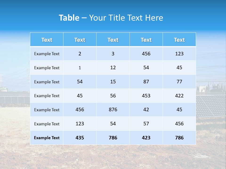 Energy Ground Environment PowerPoint Template