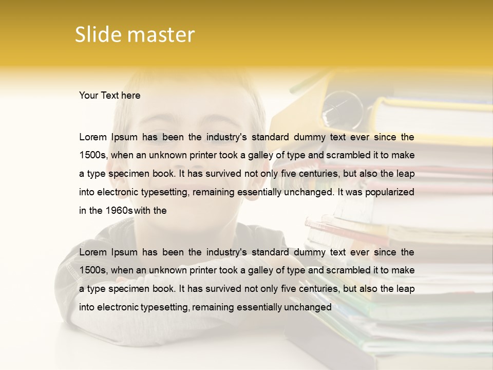 Textbooks Lifestyle Youth PowerPoint Template