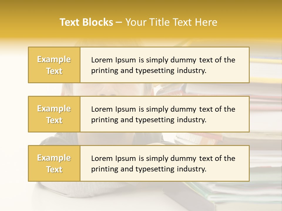 Textbooks Lifestyle Youth PowerPoint Template