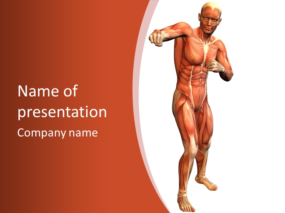 Fitness Health Thorax PowerPoint Template