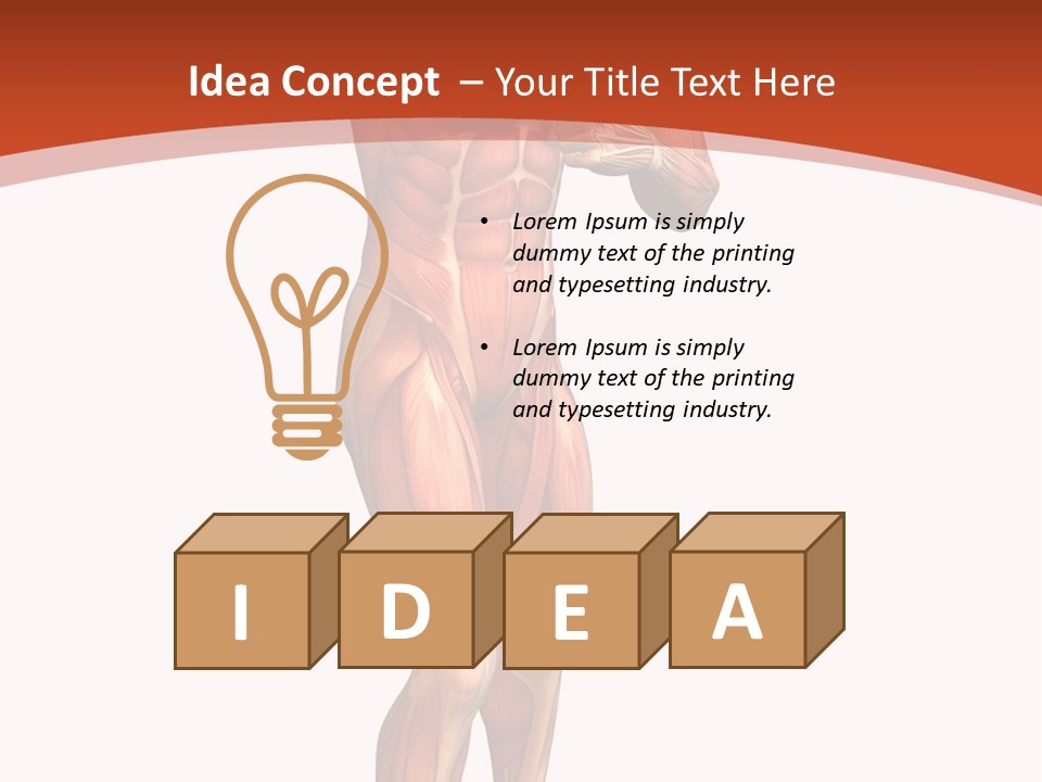 Fitness Health Thorax PowerPoint Template